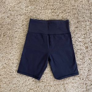 Blue cotton biker shorts